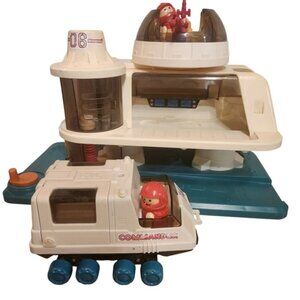 Vintage Playskool Commander Space Station 06 Playset with Vehicle and Figures